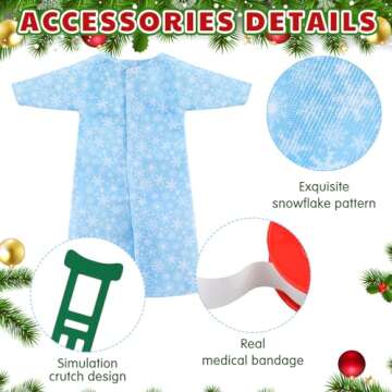 Syhood Christmas Elf Accessories Set Hot Air Balloon Scooter Baker Care Clothes Costume Outfits for Xmas Elf Doll Dress Party (Cute Style)