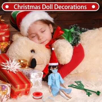 Syhood Christmas Elf Accessories Set Hot Air Balloon Scooter Baker Care Clothes Costume Outfits for Xmas Elf Doll Dress Party (Cute Style)