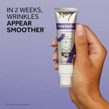 No7 Advanced Retinol Complex Night Concentrate - Slow Release Retinol Serum Complex + Peptide Matrixyl 3000+ Boosted Overnight Anti-Aging Retinol Concentrate for Smoother, Softer Skin (1oz)