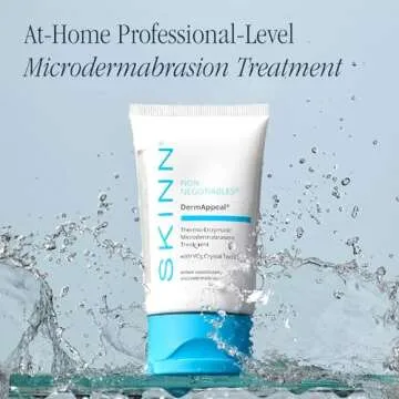 SKINN DermAppeal® Microdermabrasion Treatment for Smoother, Brighter, and Clearer Skin, 2oz - Exfoliating Facial Scrub Removes Dead Skin and Smooths Wrinkles and Fine Lines for Flawless, Glowing Skin
