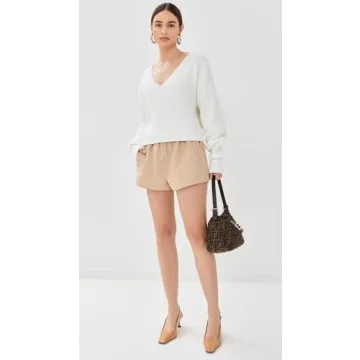 Buy Good American Women’s Cozy Deep V Sweater in 5X - Ivory Color