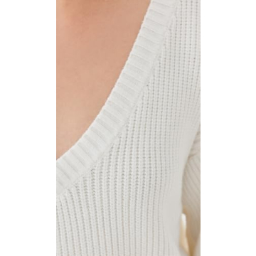 Buy Good American Women’s Cozy Deep V Sweater in 5X - Ivory Color