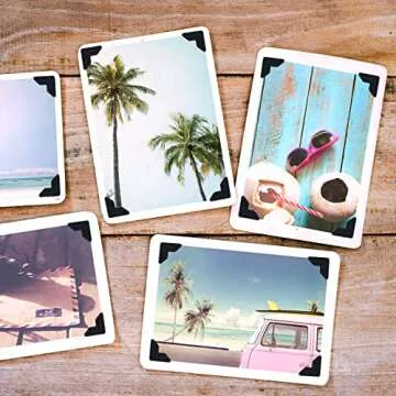 1200 Pcs Photo Corners Self Adhesive Black Picture Corners for Scrapbooking Stamping Supplies DIY Scrapbook Stickers Album Diary Personal Journal Diary Organizer Christmas Memory Book Picture