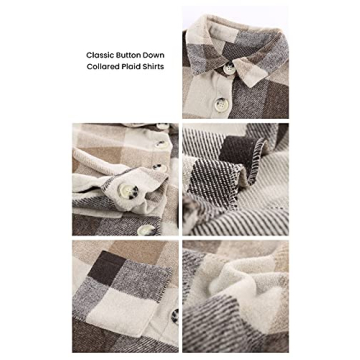 Trendy Women's Plaid Shacket Jacket for Fall Styles