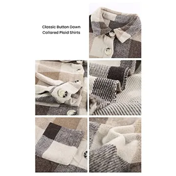 Trendy Women's Plaid Shacket Jacket for Fall Styles