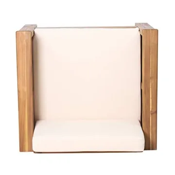 Christopher Knight Home Louver Club Chairs Teak Cream Stylish Comfort