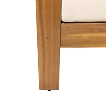 Christopher Knight Home Louver Club Chairs Teak Cream Stylish Comfort