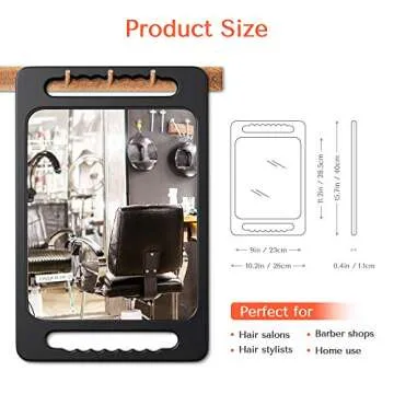 TASALON Unbreakable Hand Mirror - Durable & Ergonomic