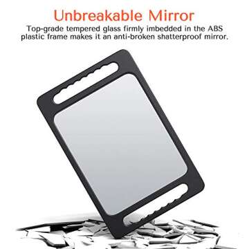 TASALON Unbreakable Hand Mirror - Durable & Ergonomic