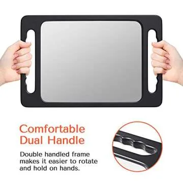 TASALON Unbreakable Hand Mirror - Durable & Ergonomic