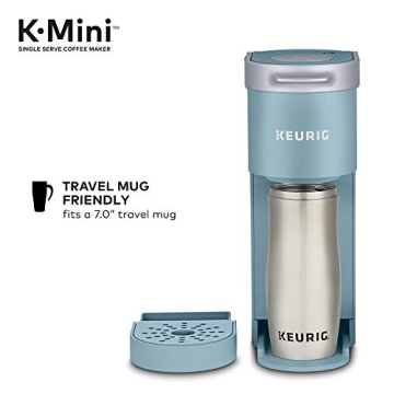 Compact Keurig K-Mini Coffee Maker in Dreamy Blue, Saves Space