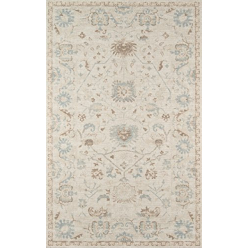 Momeni Anatolia Wool and Nylon Area Rug, 6'6" X 9', Beige