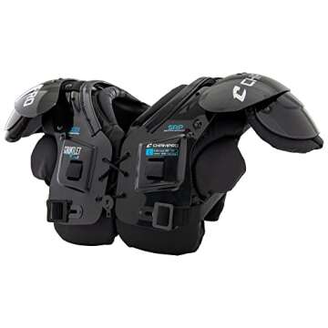 CHAMPRO Gauntlet 1 Football Shoulder Pad, Large,Black