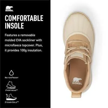 SOREL Women's Out N About lV Classic Waterproof Boot - Ceramic, Honey White - 10