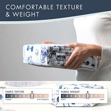 Kids Sports Bedding Set Twin Size, Super Soft Baseball, Football, Soccer Themed Bedsheets for Teens and Children, Wrinkle Resistant Premium Flat and Fitted Sheets for Boys and Girls Sports Room Décor