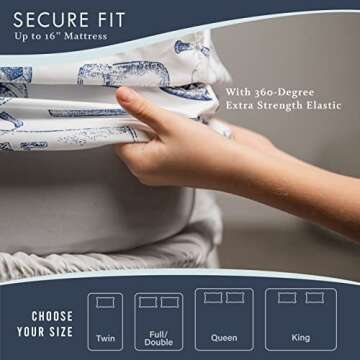 Kids Sports Bedding Set Twin Size, Super Soft Baseball, Football, Soccer Themed Bedsheets for Teens and Children, Wrinkle Resistant Premium Flat and Fitted Sheets for Boys and Girls Sports Room Décor