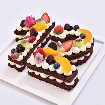 EORTA 0-8 Numeral Cake Stencils Molds 12 Inch Arabic Number Cake Maker Decorative Fillings Layered Cake Baking Tools for DIY Wedding Birthday Anniversary, White