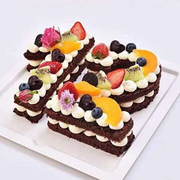 EORTA 0-8 Numeral Cake Stencils Molds 12 Inch Arabic Number Cake Maker Decorative Fillings Layered Cake Baking Tools for DIY Wedding Birthday Anniversary, White