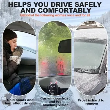 12v 200W Car Heater - Portable Windshield Defroster with 360° Rotation