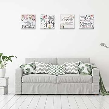 Merrleem Rose Wall Art Inspiring Floral Canvas Set