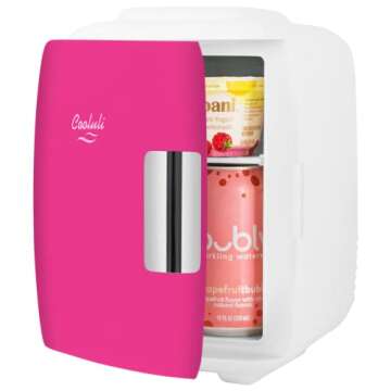 Cooluli Skincare Mini Fridge for Bedroom - Car, Office Desk & Dorm Room - Portable 4L/6 Can Electric...