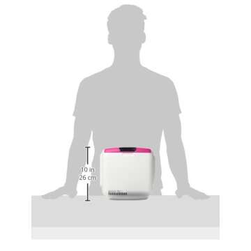 Cooluli Skincare Mini Fridge for Bedroom - Car, Office Desk & Dorm Room - Portable 4L/6 Can Electric Plug In Cooler & Warmer for Food, Drinks, Beauty & Makeup, 12v AC/DC & Exclusive USB, Fuchsia