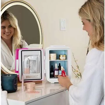Cooluli 4L Mini Fridge for Skincare & Snacks - Portable Cooler & Warmer