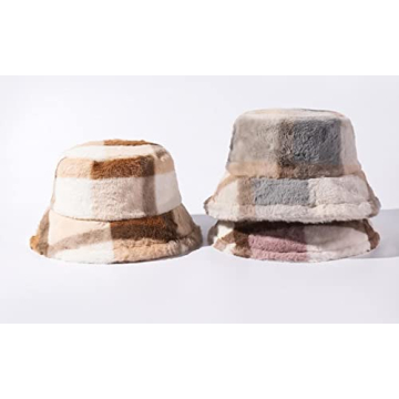 Stylish RUINUO Women's Plush Bucket Hat for Every Season