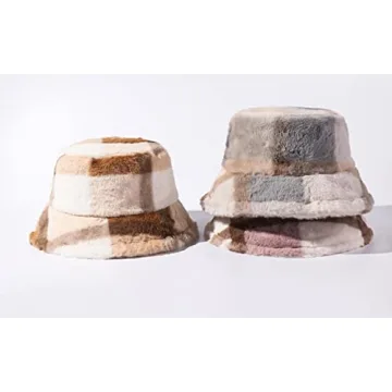 Stylish RUINUO Women's Plush Bucket Hat for Every Season