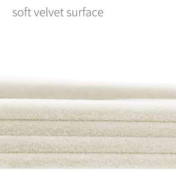 ManGotree 10.95 inch Baby Velvet Hangers, Non-Slip Infant and Toddler Hangers, Ultra-Thin Children Felt Hangers with 8 Pcs Kid's Clothing Dividers, Space Saving (15 Pack, Cream)