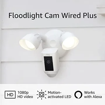 Ring Floodlight Cam Wired Plus 1080p HD 2-Pack for Home Security