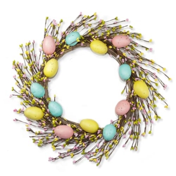 Lotus Hills Easter Wreath Easter Decorations for The Home, 22inch Easter Wreaths for Front Door, Eas...