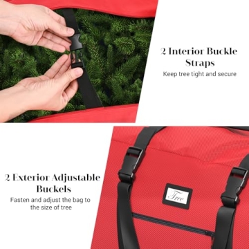 Winpull Christmas Tree Storage Bag with Wheels and Zipper