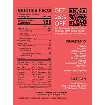 Coconut Cashew Granola 1.5Lb Bulk Keto Cereal