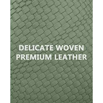 Stylish MJUEO Womens Vegan Leather Woven Bag for Beach