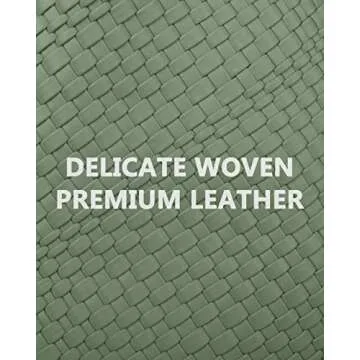 Stylish MJUEO Womens Vegan Leather Woven Bag for Beach