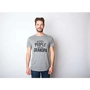 Crazy Dog Men T Shirt My Favorite People Call Me Grandpa Funny Fathers Day Tee for Family Humor Tees...