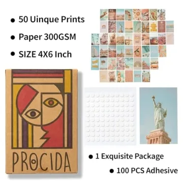 PROCIDA Aesthetic Wall Decor for Teen Girls 50 Piece Set