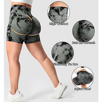 Seamless High Waisted Butt Lifting Scrunch Shorts