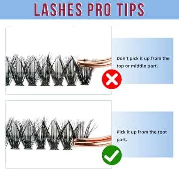 Mayhug Individual Lashes 280Pcs DIY Eyelash Extensions Individual Lashes Wispy Cluster Lashes D Curl 8-15Mix False Eyelashes Individual Extension Clusters at Home (30D+40D,0.05D)