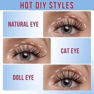 Mayhug Individual Lashes 280Pcs DIY Eyelash Extensions Individual Lashes Wispy Cluster Lashes D Curl 8-15Mix False Eyelashes Individual Extension Clusters at Home (30D+40D,0.05D)