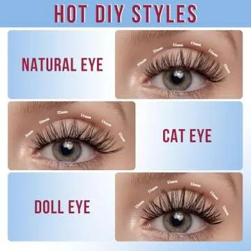 Mayhug Individual Lashes 280Pcs DIY Eyelash Extensions Individual Lashes Wispy Cluster Lashes D Curl 8-15Mix False Eyelashes Individual Extension Clusters at Home (30D+40D,0.05D)