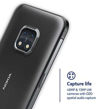 Nokia XR20 5G, Android 11, Unlocked Rugged Smartphone, Dual SIM, US Version, 6/128GB, 6.67-Inch Screen, 48MP Dual Camera, Granite
