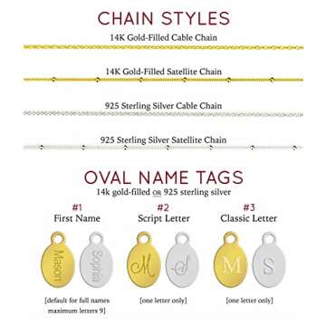Custom Mother's Day Gift • Mom Necklace with Kids Birthstones and Dainty Name Charms • Personalized Initial Charm Necklace • Family Generations Gift for Women • 14k Gold Filled or 925 Silver [TPCSwOV]
