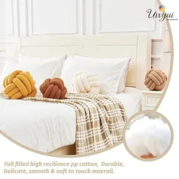 Handmade Knot Pillow Ball - Soft Round Throw Cushion
