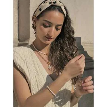 PEARLADA Large Baroque Pearl Pendant Necklace, 18k Gold Chunky Chain Link Necklace for Women, Statement Necklace with Toggle Clasp