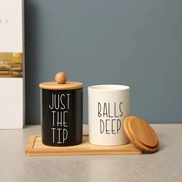 MOMEEMO Apothecary Jars for Fun Farmhouse Bathroom Decor