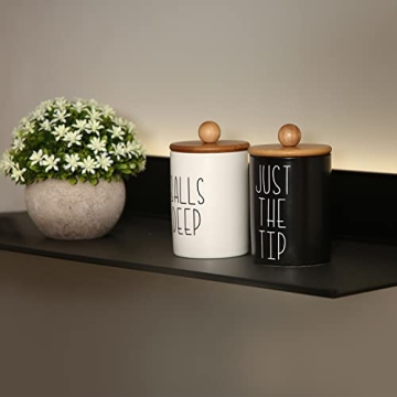 MOMEEMO Apothecary Jars for Fun Farmhouse Bathroom Decor