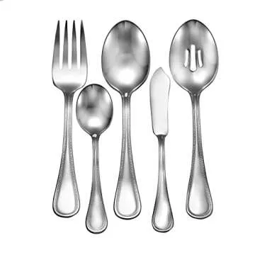 Liberty Tabletop Pearl 45-piece 18/10 Flatware Set - Service for 8, Dishwasher Safe, Made in USA