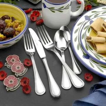 Liberty Tabletop Pearl 45-pc Flatware Set Made in USA